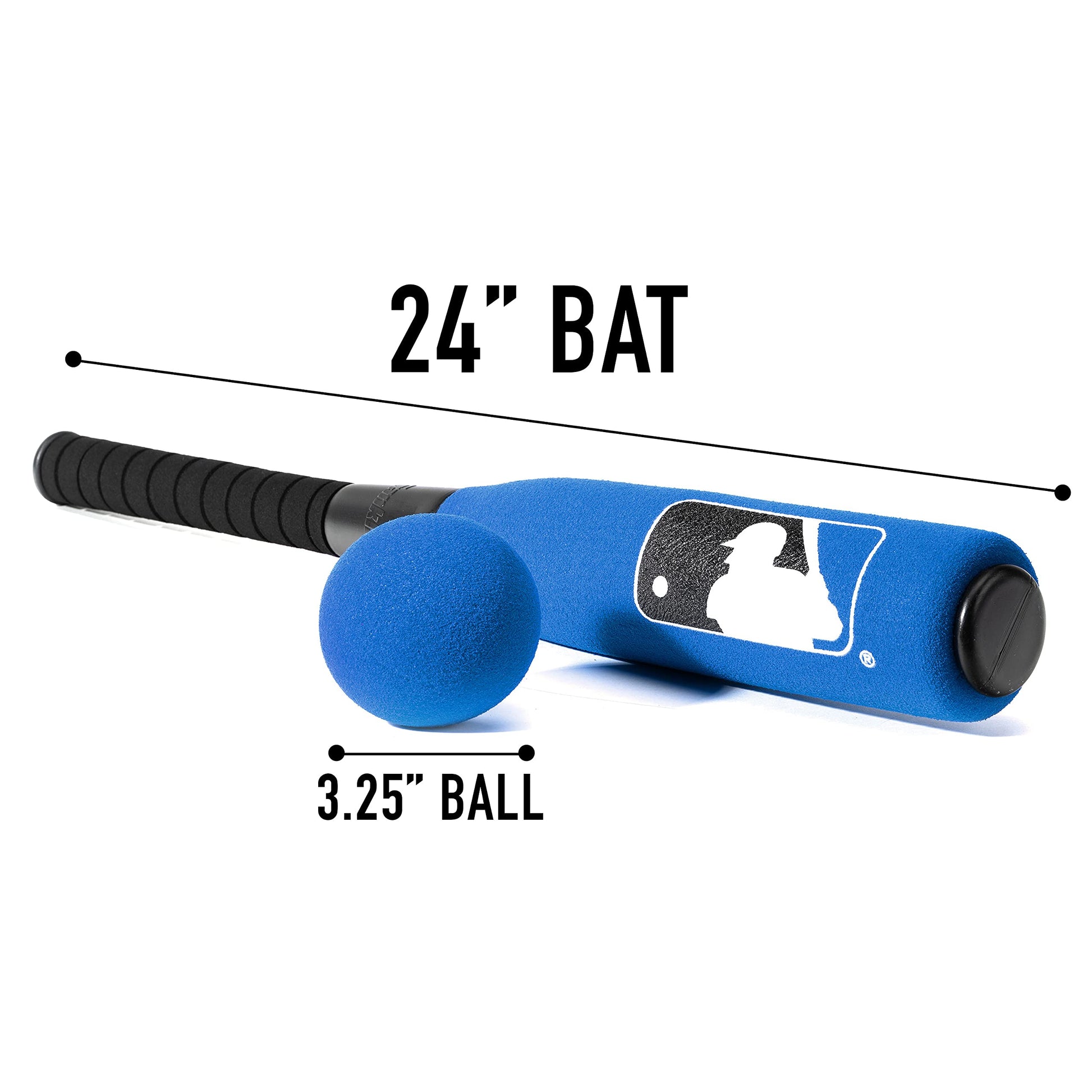 Franklin Sports MLB Kids Foam Baseball Bat + Ball Set - Jumbo Oversize Toy Bat + Foam Ball for Kids + Toddlers - Blue - 24" Franklin Sports