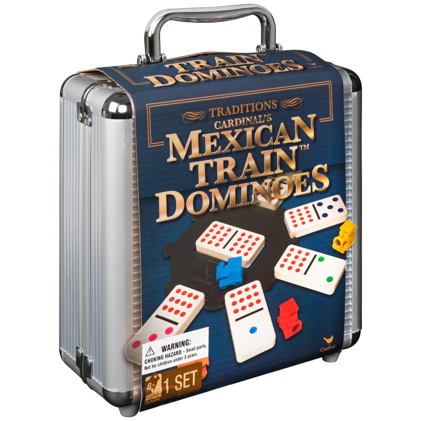 Spin Master Games, Mexican Train Dominoes Set in Aluminum Carry Case, Includes Colorful Trains for Fun-Filled Family Game Night, for Kids & Family, 2-8 Players, for Ages 8 & Up 🍁 All In One Marketplace Canada