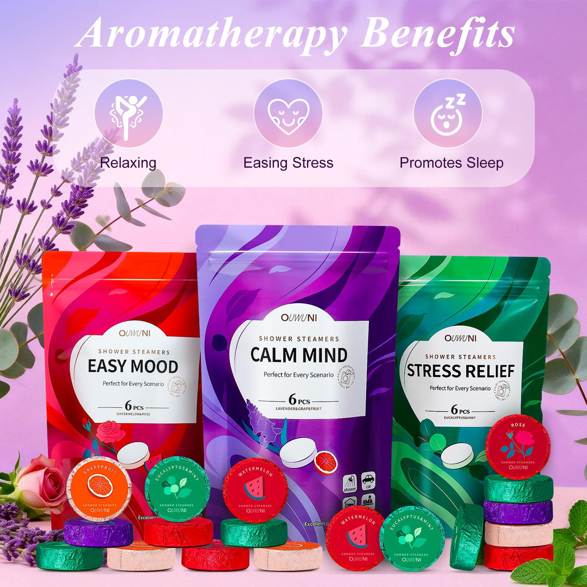 Shower Steamers Aromatherapy Pods- 18 Pack Shower Bombs Organic Essential Oils, Womens Stocking Stuffers, Christmas Self Care Gifts for Women Mom Her Grandma Wife, White Elephant Gifts 🍁 All In One Marketplace Canada