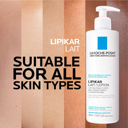 La Roche-Posay Body Lotion, Lipikar Body Lotion Daily Repair Moisturizing Lotion with Shea Butter and Glycerin, Fragrance Free, Paraben Free, 400mL - Available at All In One Marketplace Canada