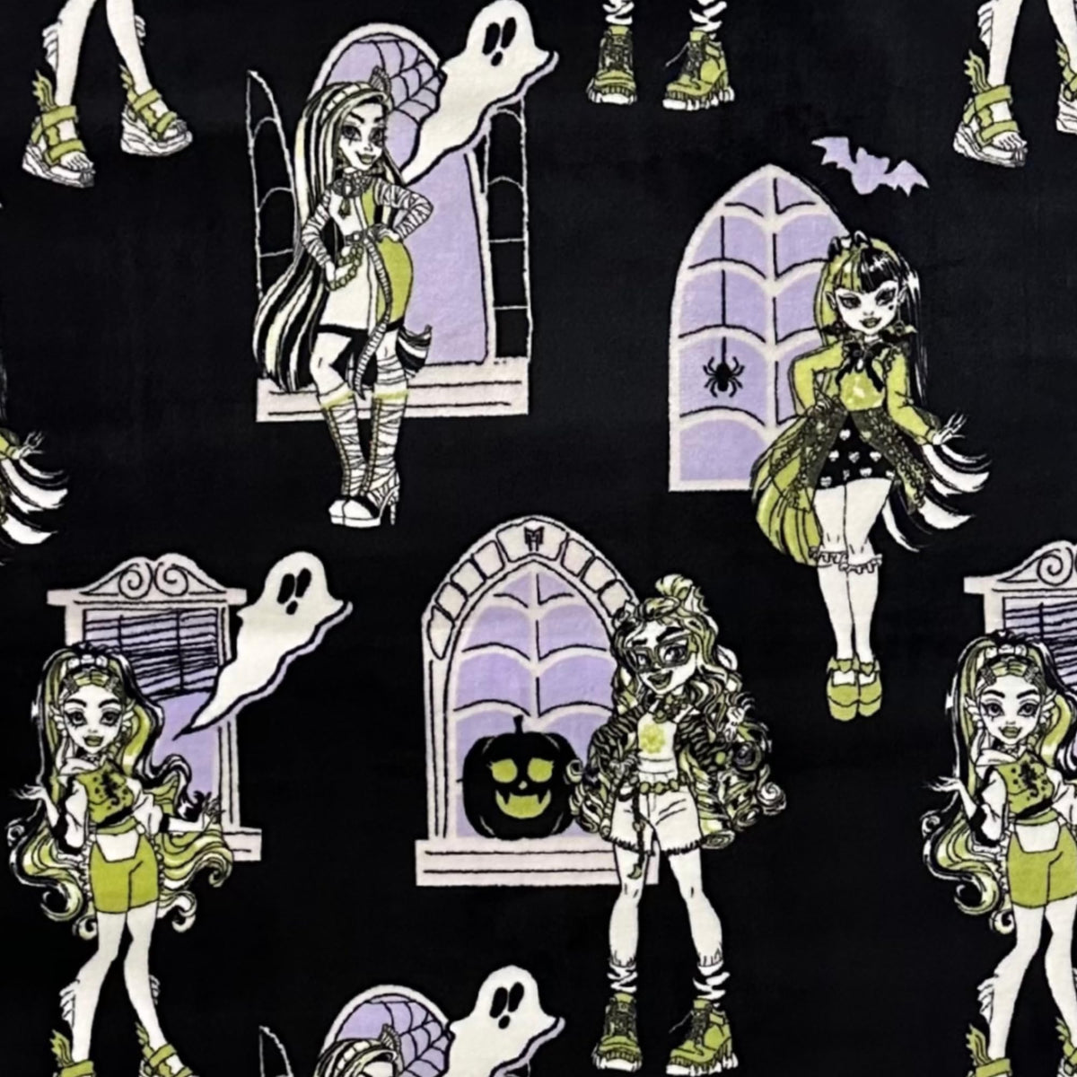 Couverture en peluche ultra-douce et confortable Monster High pour Halloween, 127 cm x 178 cm, (produit sous licence officielle) par Franco