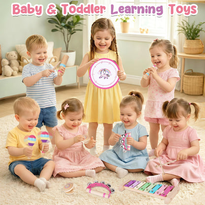ATOYUS Musical Instruments for Toddlers 1-3, Unicorn Montessori Music Toys 🍁 All In One Marketplace Canada