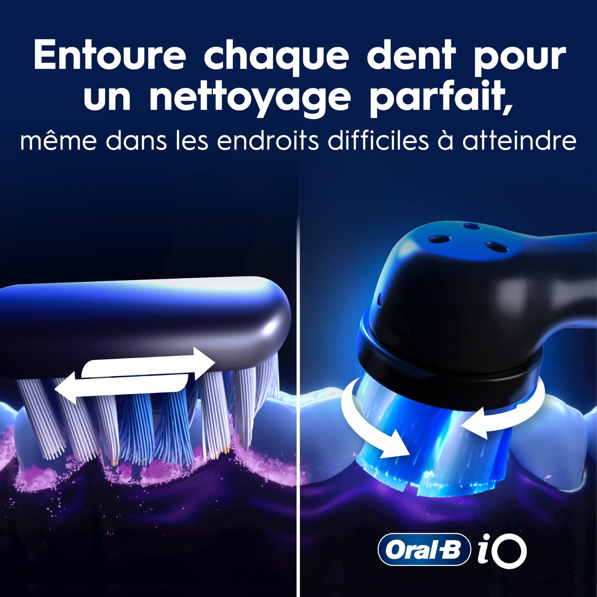 Oral-B iO9 Electric Toothbrush, for the Ultimate Professional Clean Feel, Aquamarine, Rechargeable Electric Toothbrushes, iO Series 9 with 1 Power Toothbrush, 4 Brush Heads, and 1 Charging Travel Case Oral-B