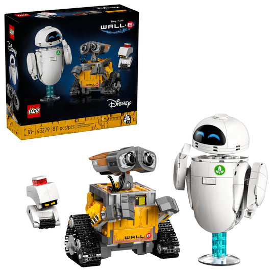 LEGO Disney & Pixar Wall-E & EVE Building Set for Adults, Ages 18+ - Home Office, Book Shelf, or Room Decor for Disney Fans - Gift Ideas for Men & Women - 43279 - Available at All In One Marketplace Canada