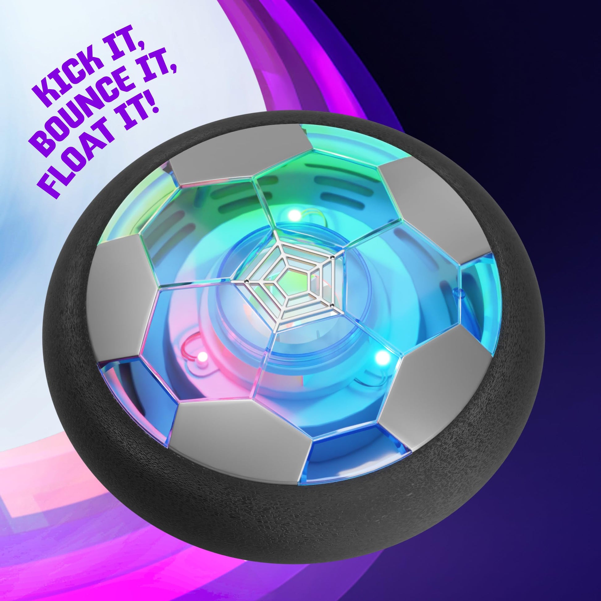 Ninja Blast Hover Soccer Ball for Kids - Boy Birthday Gifts - Indoor Toy Games Gift for Boys Age 6, 7, 8, 9, 10, 11, 12 Year Old - Light-Up Toys Game for Kid - 6-8, 8-12 - Gifts for 8 Year Old Boy