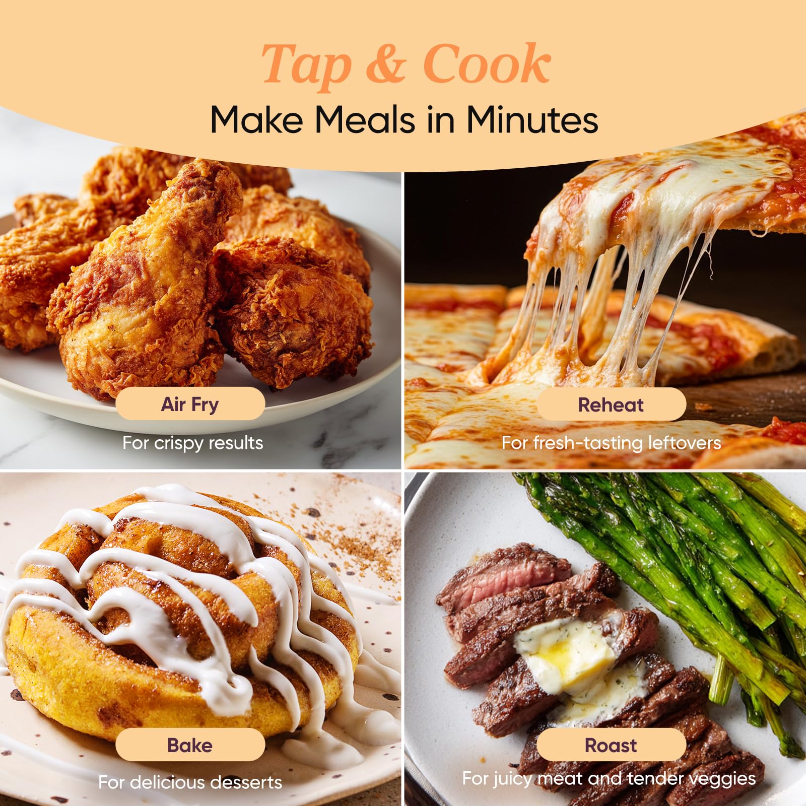 Cosori Lite 2.1 Qt Small Air Fryer, Max 400°F, 4-in-1, 97% Less Oil, Gray Cosori