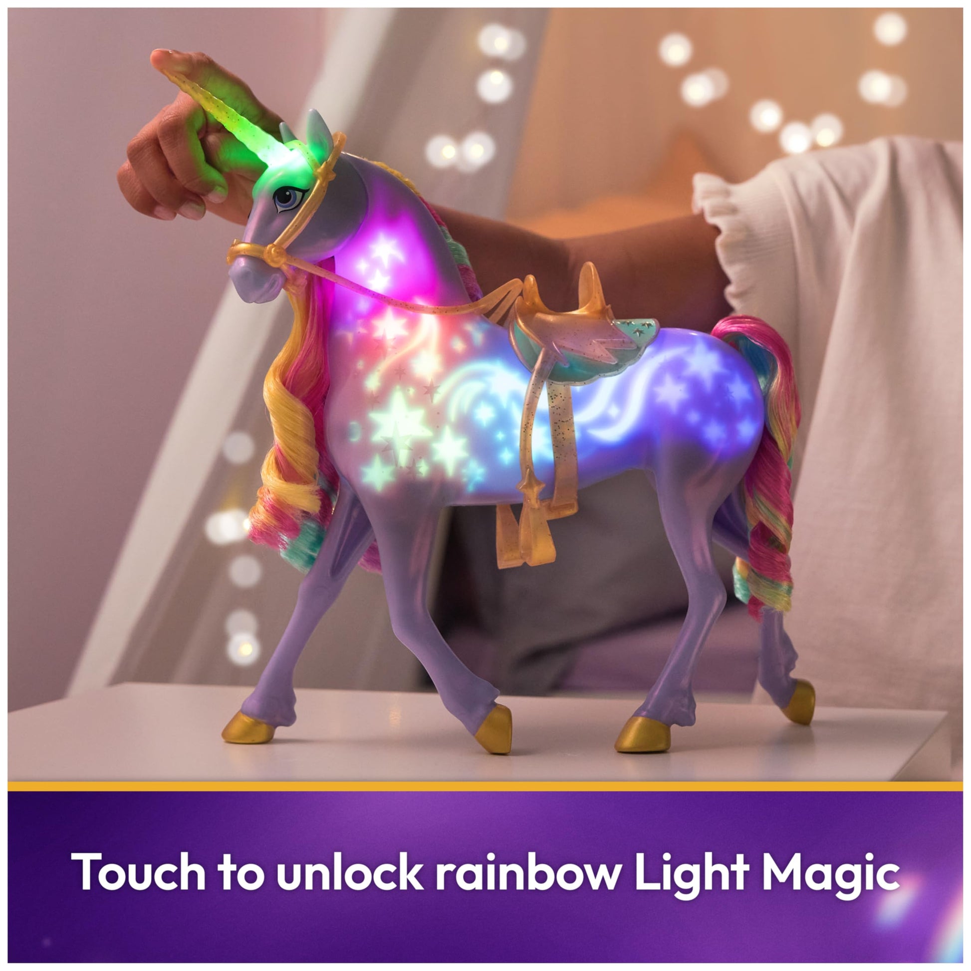 Unicorn Academy, Interactive Rainbow Light-up Wildstar with Lights, Sounds & Music, Easter Gifts Idea, Dolls & Unicorn Toys for Girls Ages 4 and up Unicorn Academy