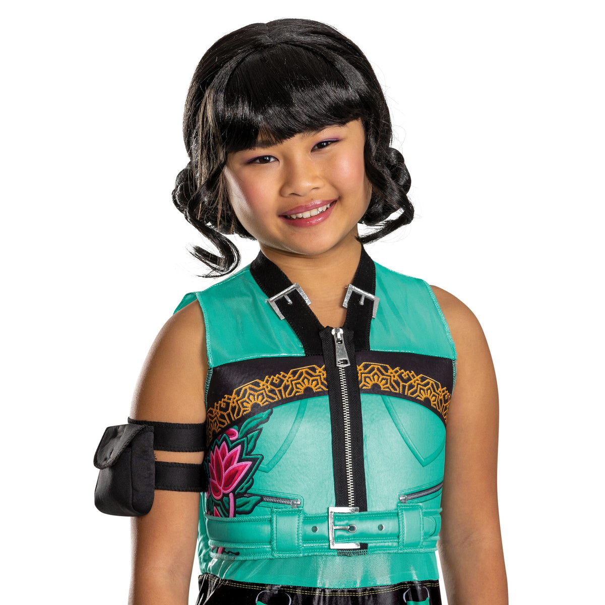 Perruque Zoey K-Pop Demon Hunters, accessoire de costume d'Halloween officiel pour filles, taille enfant