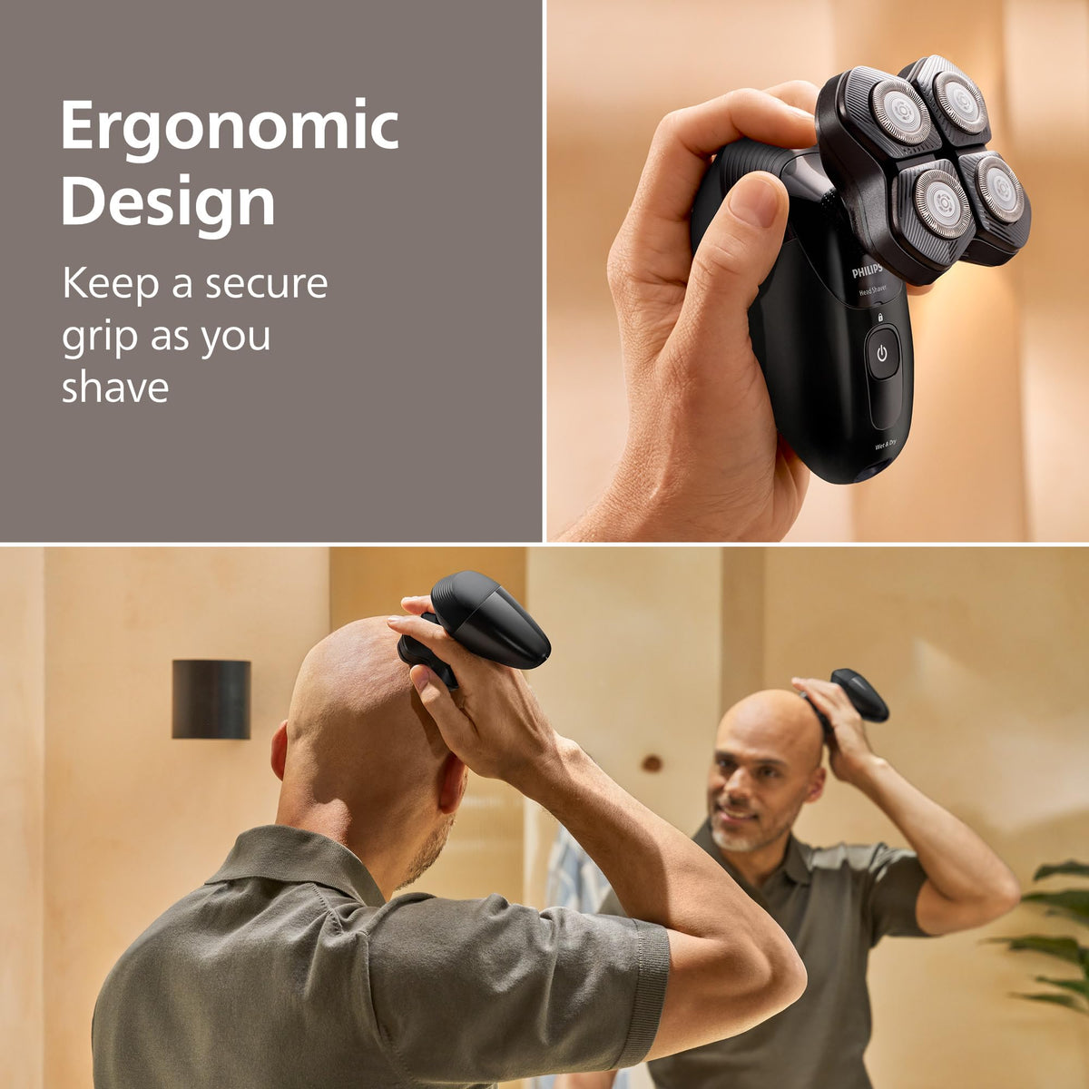 Philips Head Shaver Pro 5000, 360° Flexing Head, ComfortCut Blades