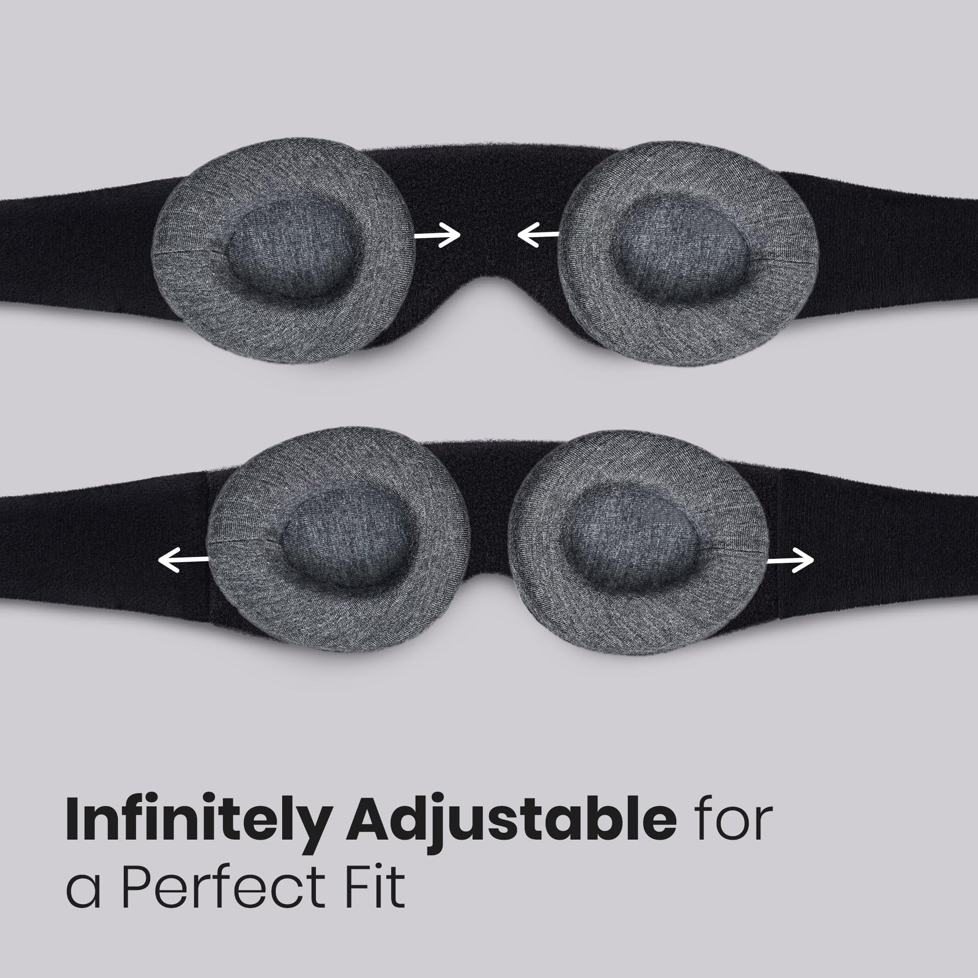 Manta Original Sleep Mask - Maximum Blackout Sleep Mask for Deep Sleep, Adjustable with Detachable Eye Cups, Zero Eye Pressure for Back & Belly Sleepers, Ideal for Travel, Shift Work & Daytime Sleep - Available at All In One Marketplace Canada