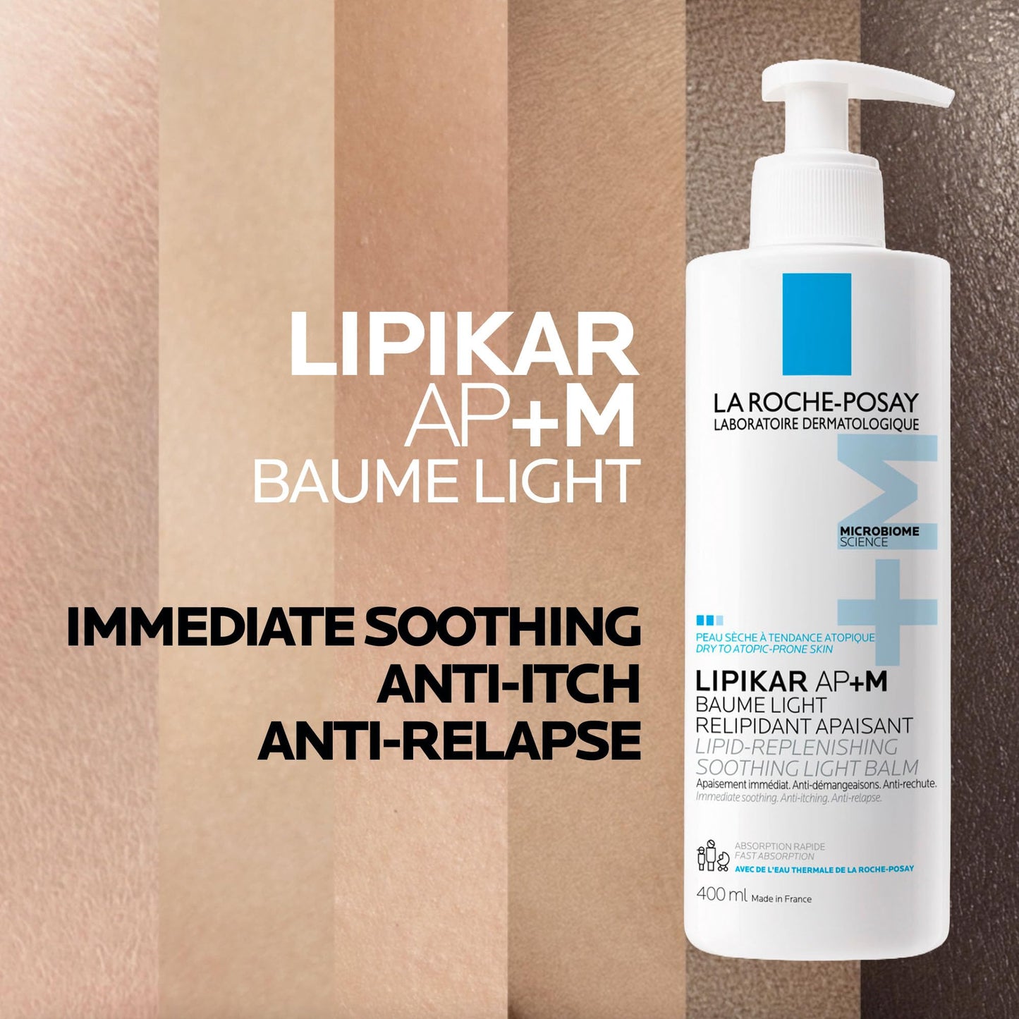 La Roche Posay Lipikar Baume Light AP+M, Body Lotion for Dry Skin, Lightweight Moisturizer with Shea Butter & Niacinamide for Body, Face & Hands, Fragrance Free, Recommended by Dermatologists, 400mL - Available at All In One Marketplace Canada