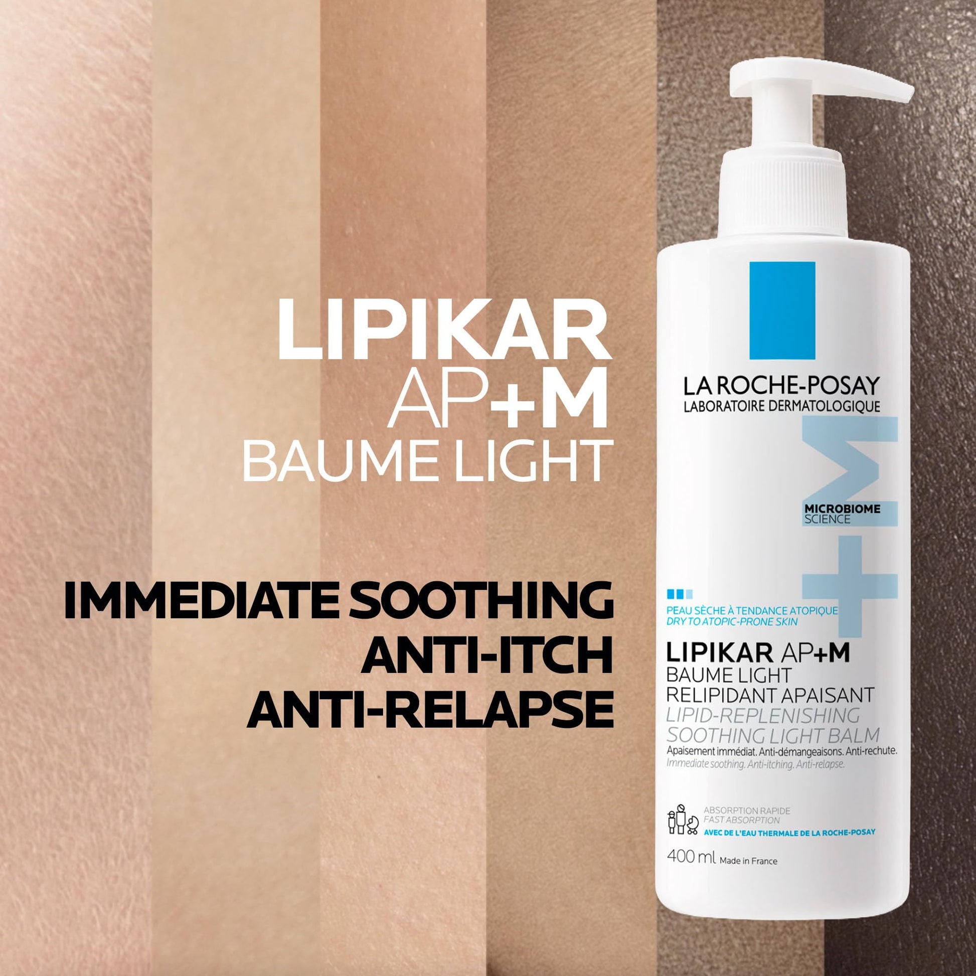 La Roche Posay Lipikar Baume Light AP+M, Body Lotion for Dry Skin, Lightweight Moisturizer with Shea Butter & Niacinamide for Body, Face & Hands, Fragrance Free, Recommended by Dermatologists, 400mL - Available at All In One Marketplace Canada