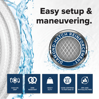 Camco TastePURE 10’ Camper/RV Drinking Water Hose - Certified Drinking Water Safe - Features Reinforced PVC Design w/Brass Fittings & Swivel Female Connector - 1/2-Inch ID (22743) 🍁 All In One Marketplace Canada