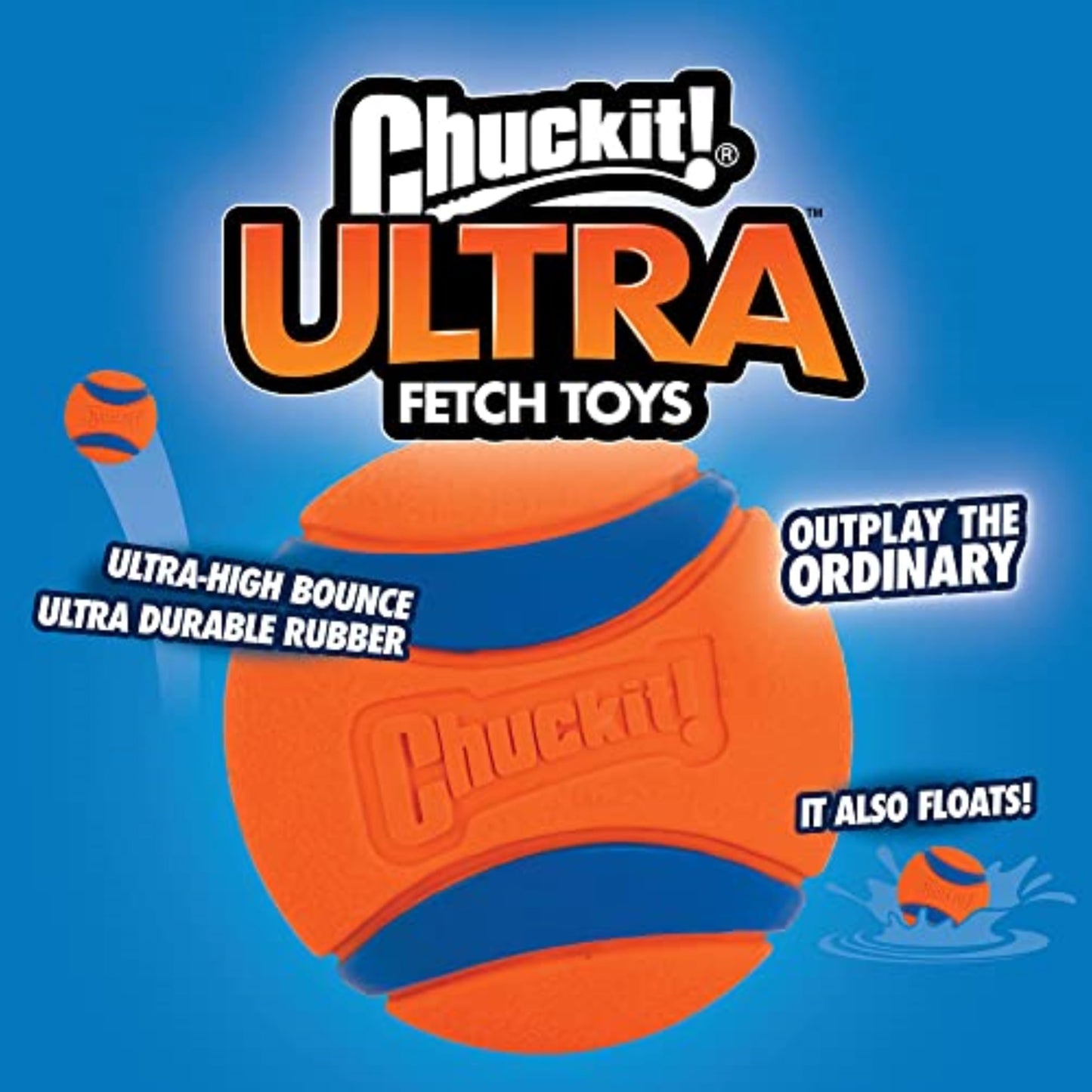 Chuckit! Ultra Ball Fetch Toy for Dogs, Medium Size 8 Pack with Cleaning Bucket Chuckit!