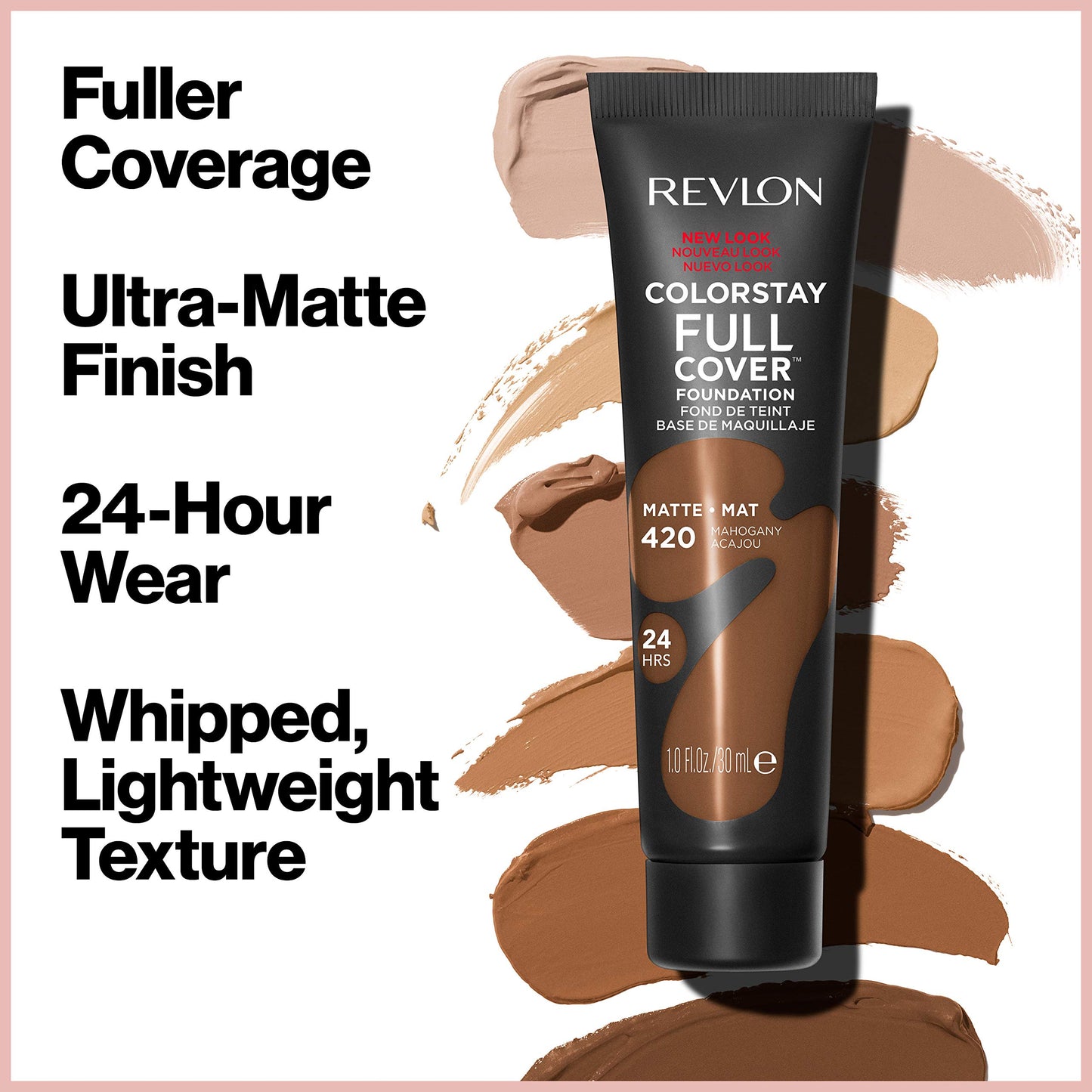 Revlon ColorStay Full Cover Longwear Matte Foundation, Heat & Sweat Resistant Lightweight Face Makeup, Buff (150), 1.0 oz/ 30ml REVLON