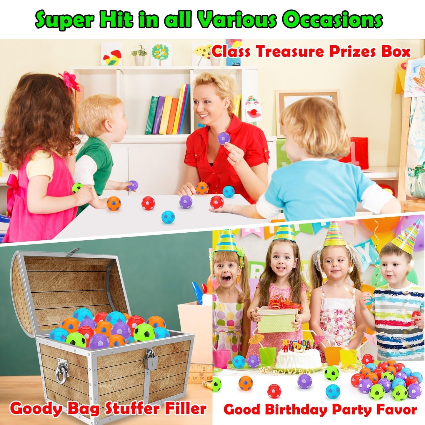 40 Pcs Mini Soccer Fidget Toy, Mini Spinner Balls Bulk Party Favor Toys for Kids 4-8, Goodie Bag Stuffers Sensory Classroom Class Treasure Carnival Bulk for Boys Girls Toddler 3 4 5 6 7 8 Years Old - Available at All In One Marketplace Canada