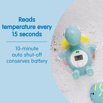 Dr. Brown's CleanUp Temposaurus Floating Bath Thermometer for Accurately Measuring Baby’s Bath Water Temperature, BPA Free Dr. Brown's