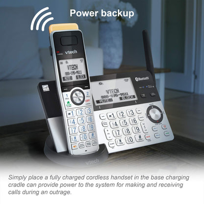 VTech IS8151-5 Answering System with 5 Handsets, Connect to Cell and Super Long Range (IS8151-5S) VTech