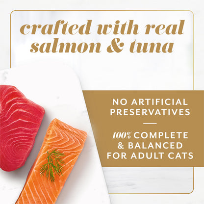 Fancy Feast Gems Wet Cat Food, Mousse Pâté Salmon & Tuna 57g (2 Pack x 8)