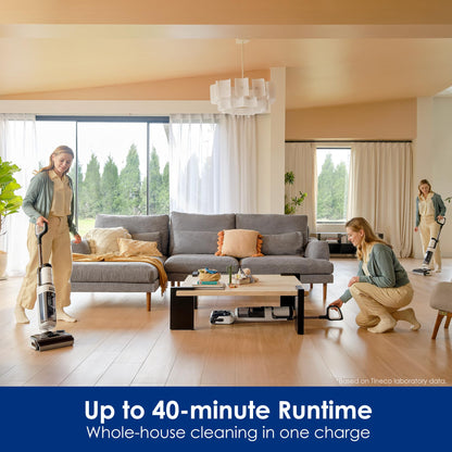 Tineco Floor ONE Stretch S6 Cordless Wet Dry Vacuum Cleaner, 180°Lay-Flat Smart Vacuum Mop, 40 Minutes Long Runtime 158℉ Flashdry Self-Cleaning, Dual-Sided Edge Cleaning Lightweight Floor Cleaner - Available at All In One Marketplace Canada