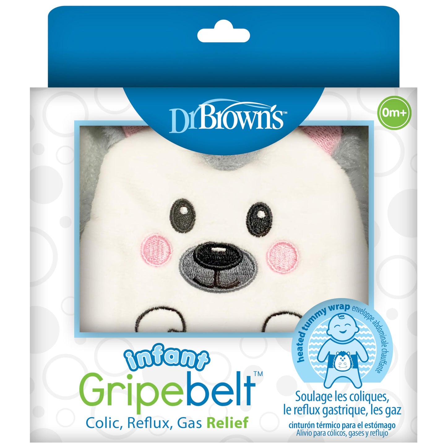 Dr. Brown's Infant Gripebelt Heated Belly Band, Soothe Baby's Tummy with Gentle Warmth and Compression, Hedgehog, 0m+ Dr. Brown's