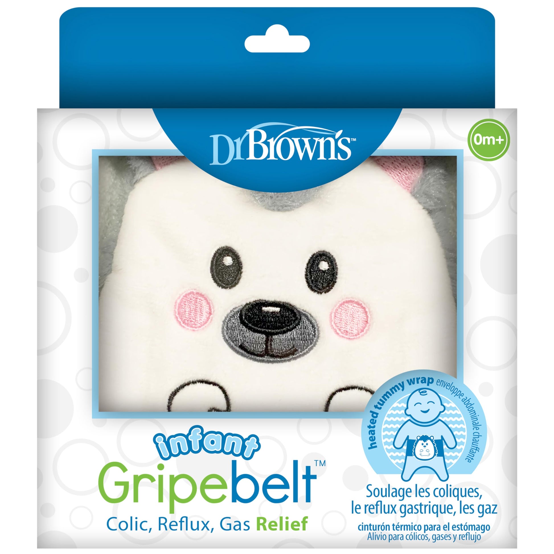Dr. Brown's Infant Gripebelt Heated Belly Band, Soothe Baby's Tummy with Gentle Warmth and Compression, Hedgehog, 0m+ Dr. Brown's