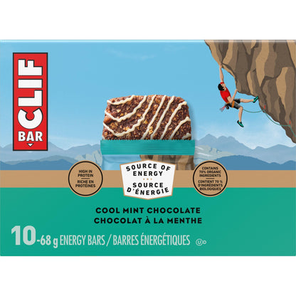 Clif Bar Energy Bars, Cool Mint Chocolate, Snacks, 680 g (Pack of 10) 🍁 All In One Marketplace Canada