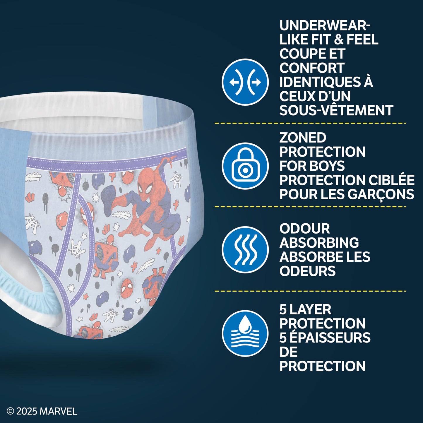 Sous-vêtements de nuit GoodNites pour garçons, TP, 44 unités, résistants à l'eau, 3-5 ans