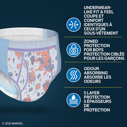 Sous-vêtements de nuit GoodNites pour garçons, TP, 44 unités, résistants à l'eau, 3-5 ans
