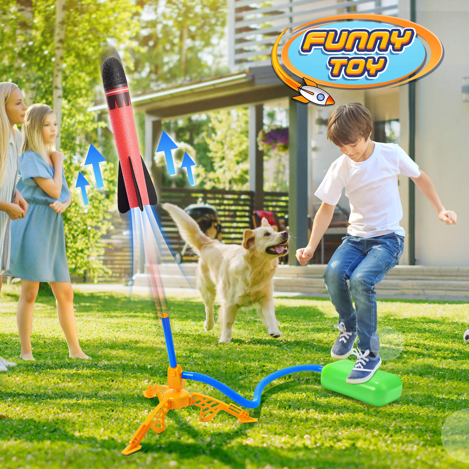 Toys for Boys Age 3-12, Notique Rocket Toy for 3-9 Year Old Boys Rocket Set Kids Toys for 3 4 5 6 7 8 9 Year Old Girls Toddler Outdoor Toy for 3-5 6-8 Christmas Birthday Gifts for Boy Girl - Available at All In One Marketplace Canada