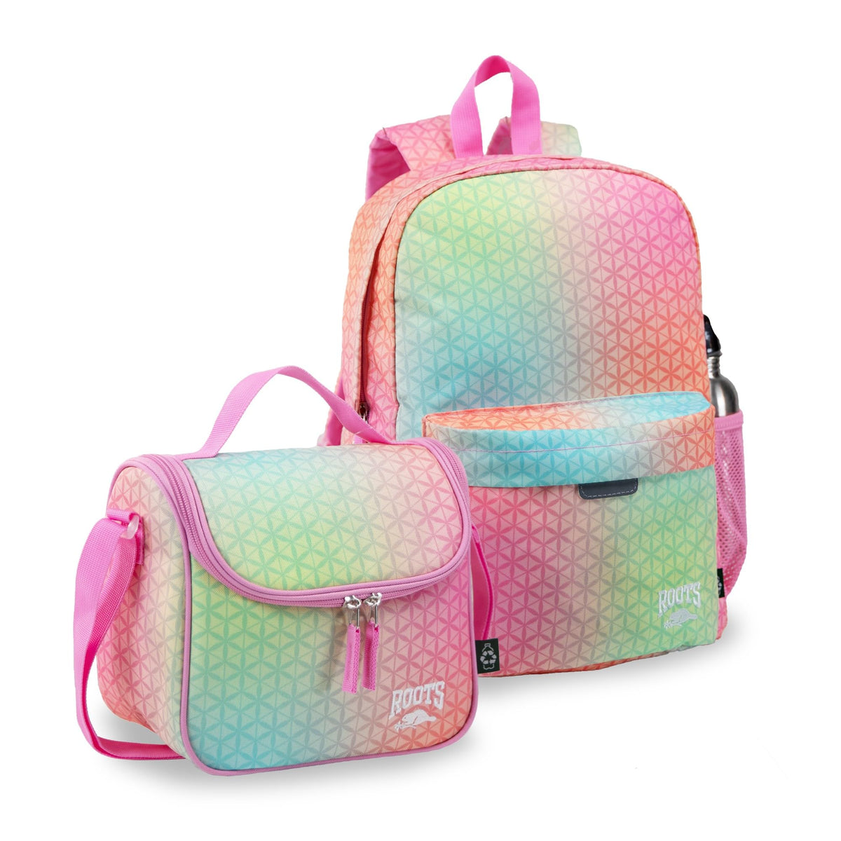 Ensemble coordonné 2 pièces Roots pour enfants, sac à dos de 22,5 L et sac à lunch de 5 L
