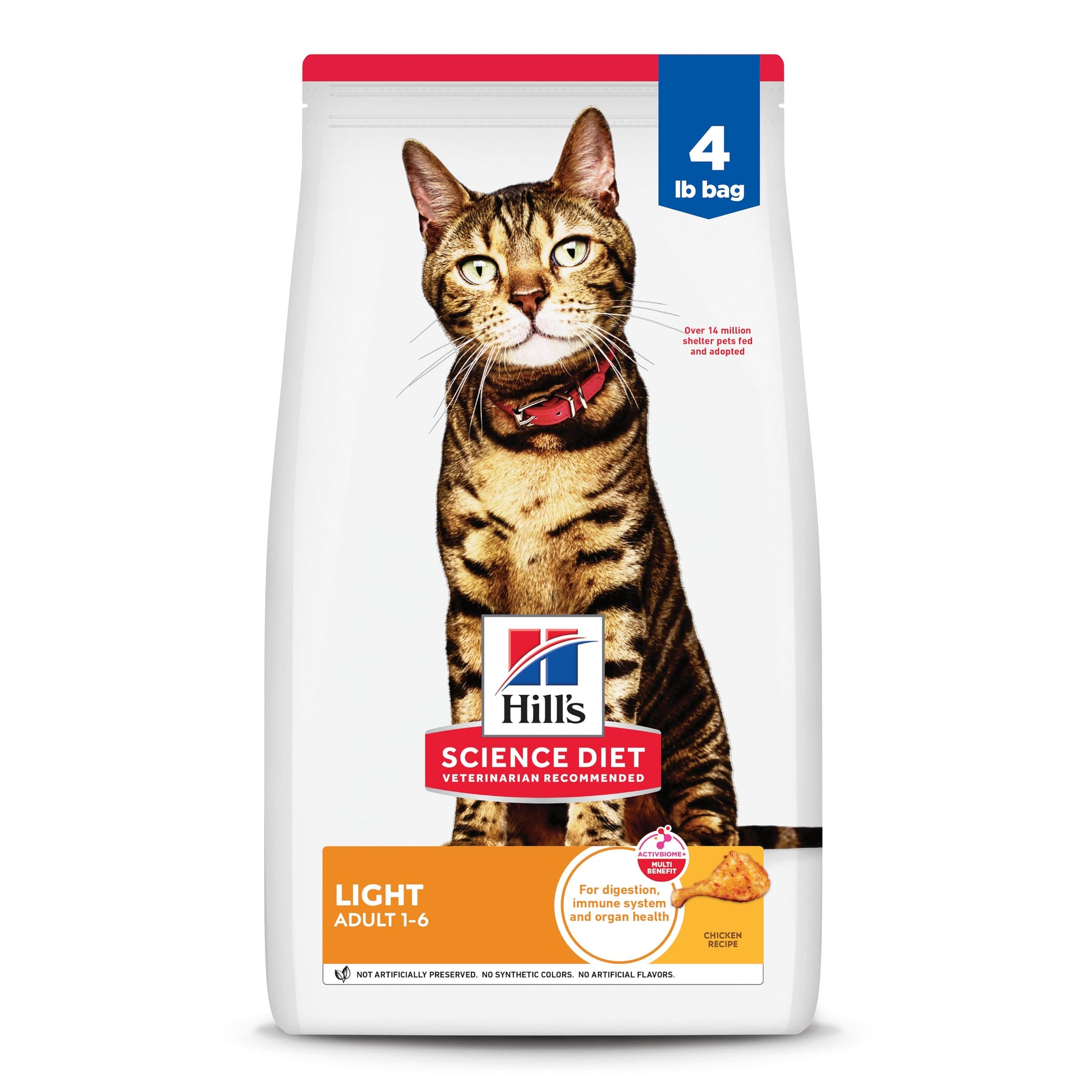 Hill's Science Diet Adult Light Chicken Recipe Dry Cat Food 1.81 kg Bag Hill's Science Diet