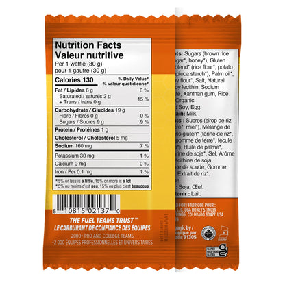 Honey Stinger Organic Gluten-Free Salted Caramel Waffle | Energy Stroopwafel for Exercise, Endurance and Performance | Sports Nutrition for Home & Gym, Pre & Post Workout | 12 Waffles, 30g