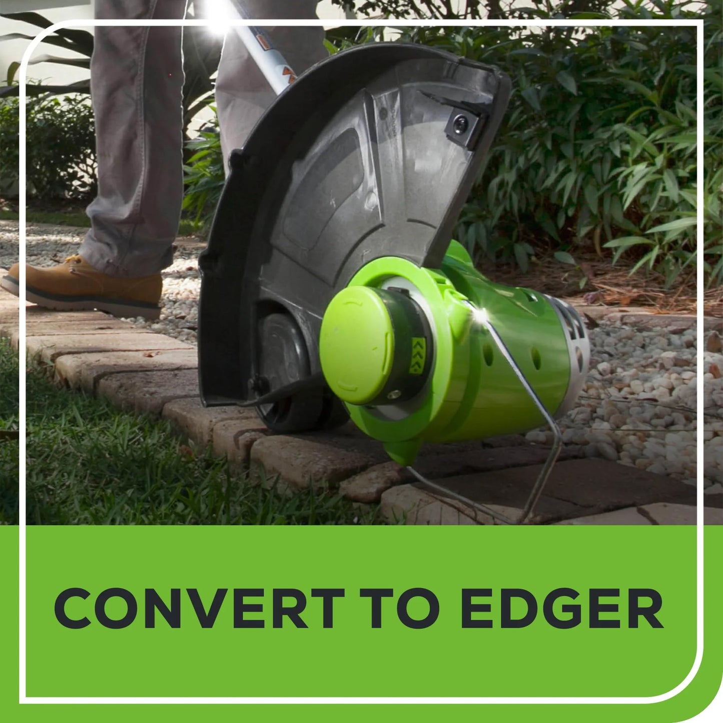 Greenworks 5.5 Amp 15″ Electric String Trimmer/Edger –Auto Dual Line Feed, Adjustable Handle, Rotating Head & Lightweight for Home Yard, Lawn Edges, Driveway, Fence Lines & Garden Borders Maintenance Greenworks