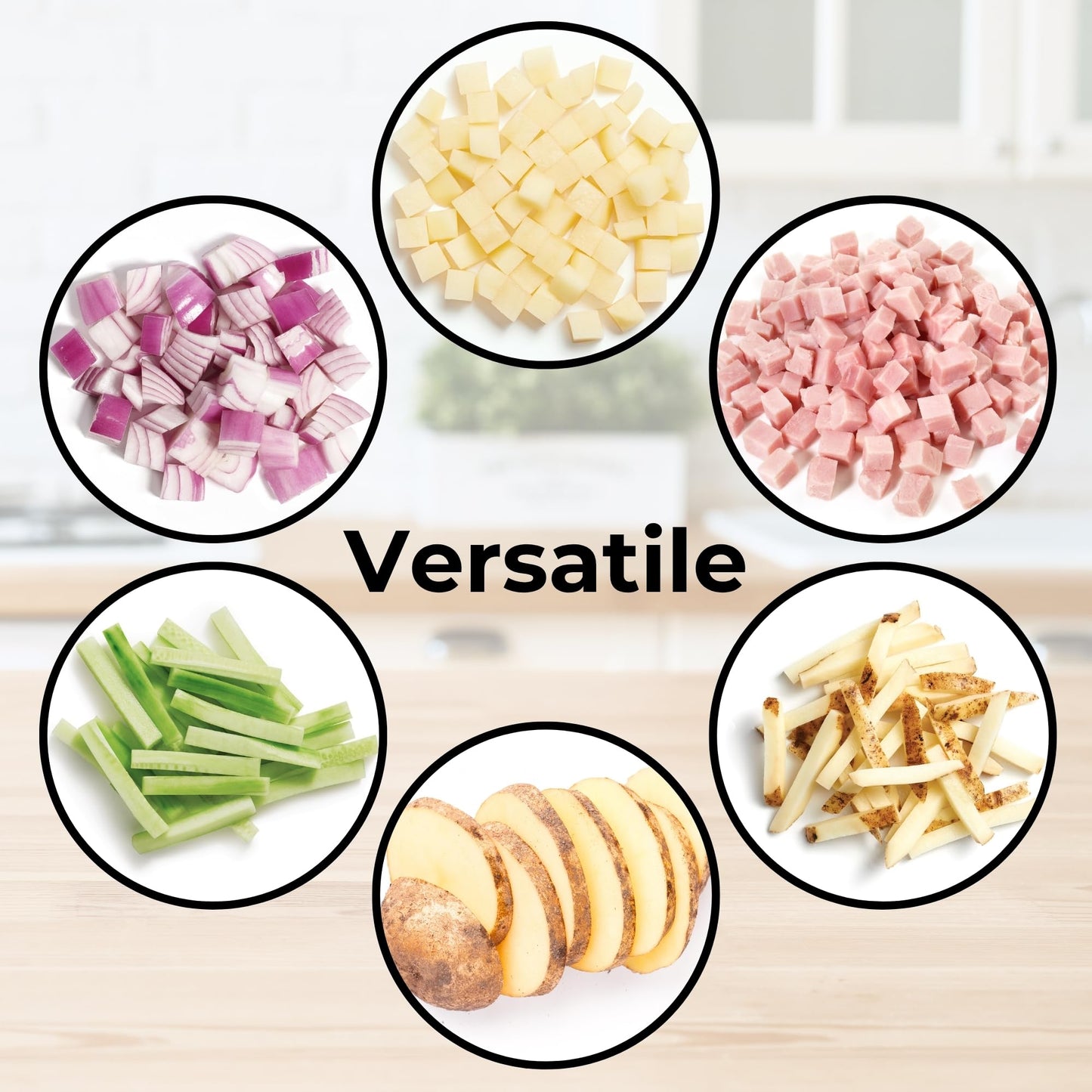 Starfrit Pro Fry Cutter & Cuber, 3-in-1 Potato & Vegetable Cutter Starfrit