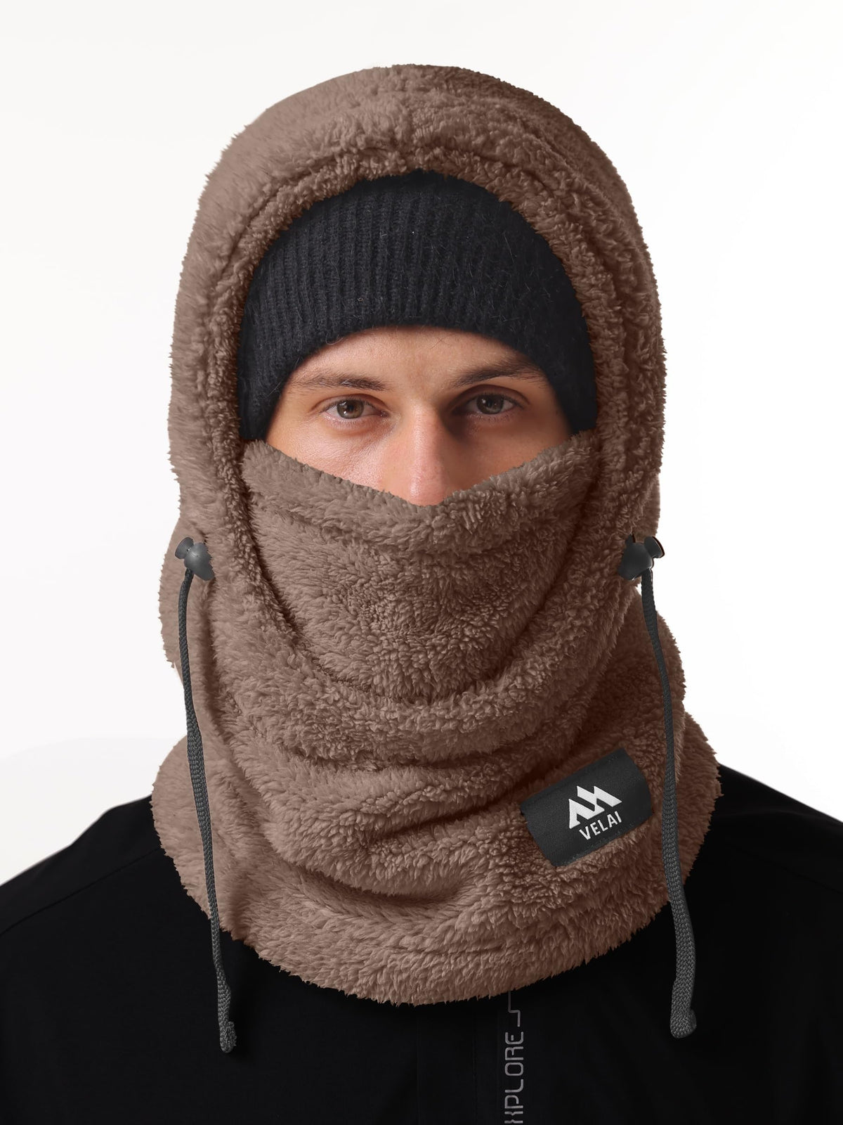 VELAI Balaclava Fleece Ski Mask for Men Women Winter Face Masks Windproof Hooded Scarf Cold Weather Hat Neck Warmer(Coffee) 🍁 All In One Marketplace Canada