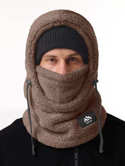 VELAI Balaclava Fleece Ski Mask for Men Women Winter Face Masks Windproof Hooded Scarf Cold Weather Hat Neck Warmer(Coffee) 🍁 All In One Marketplace Canada