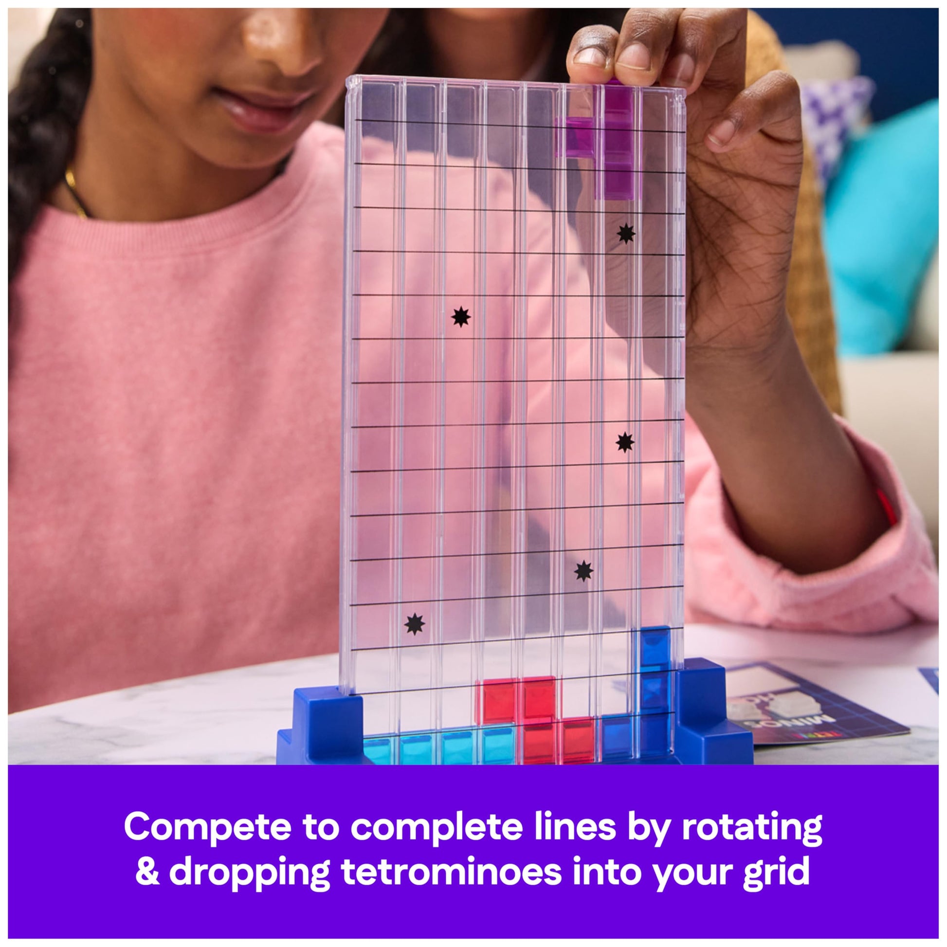 Spin Master Games, Tetris: The Board Game, Play the Classic Puzzle Game Tetris in Real Life, Multiplayer Head-to-Head Puzzle Challenge, 2-4 Players, for Ages 8 & Up Spin Master Games