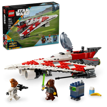 LEGO Star Wars Jedi Bob’s Starfighter Buildable Toy Vehicle, Brick Built Star Wars Starship with Jedi Bob Minifigure, Birthday Gift Idea for Boys, Girls or Any Fan Ages 8 and Up, 75388 LEGO
