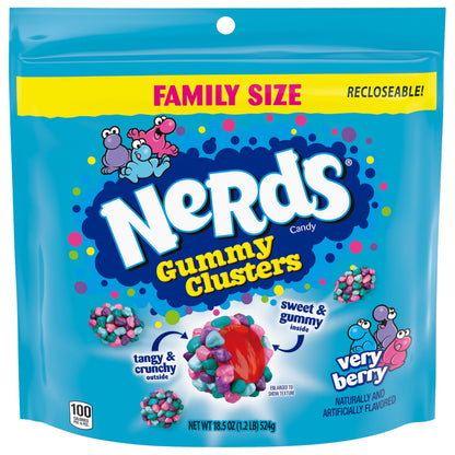 NERDS Very Berry Gummy Clusters Candy - 18.5 oz Resealable Bag