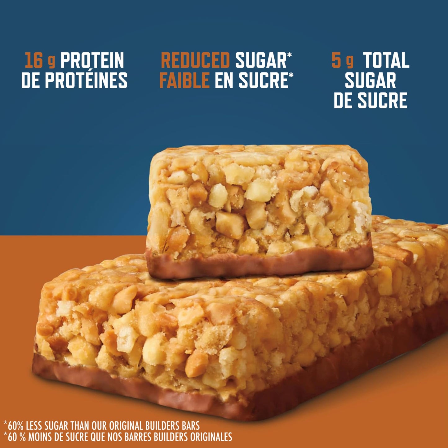 Clif Builders Low Sugar Protein Bar Peanut Butter Chocolate Flavour 12 Bars BUILDERS