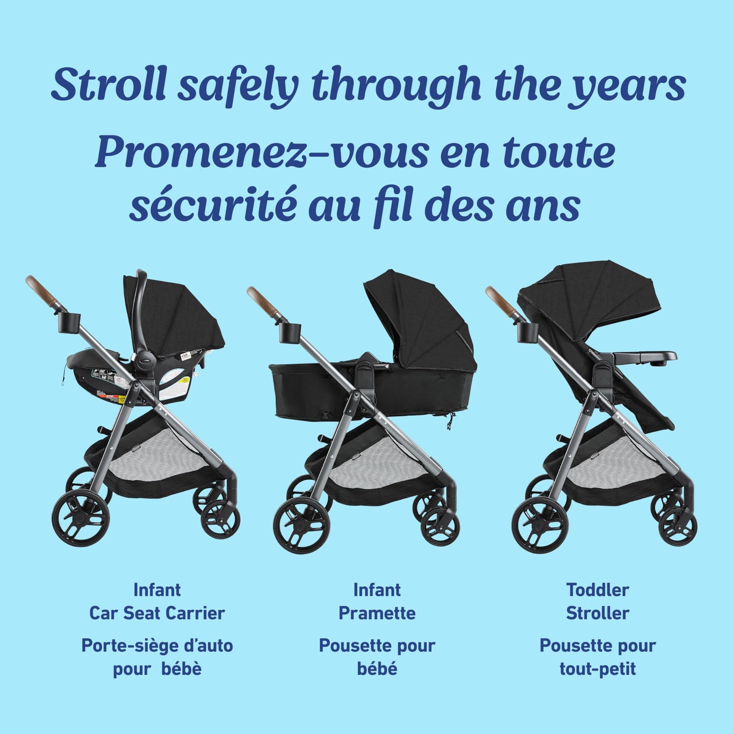 Graco Modes Trio Travel System | Riordan (Black) | 3-in-1 Baby Stroller and Car Seat Combo | Rear-Facing from 1.8-16 kg (4-35 lb) 🍁 All In One Marketplace Canada