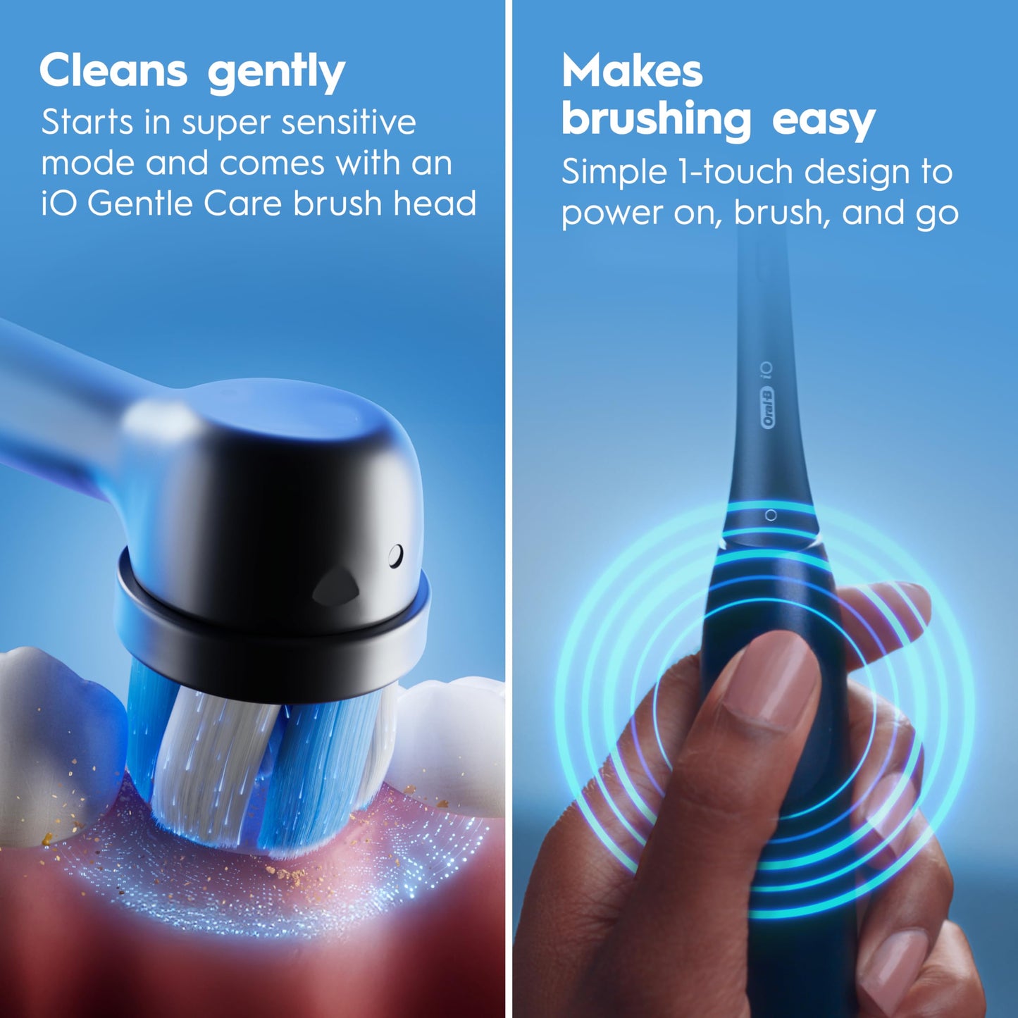 Oral-B iO2 Electric Toothbrush Twin Pack, for an Easy Switch to Electric, Black & White, Rechargeable Electric Toothbrushes, (2) iO Series 2 Power Toothbrushes and (2) Ultimate Clean Brush Heads 🍁 All In One Marketplace Canada