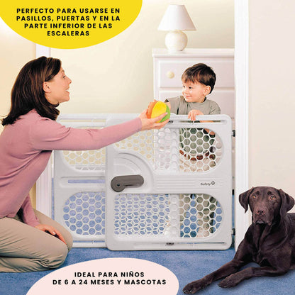 Safety 1st Pressure Mount Easy Fit Security Gate, Fits Spaces between 28" and 40", and 27" Tall, White Safety 1st