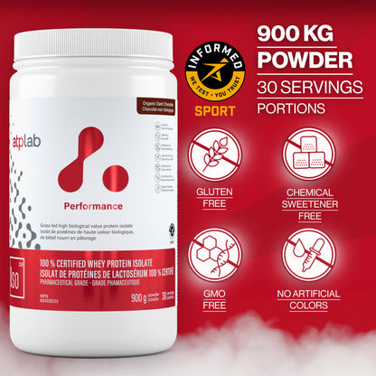 ATP LAB ISO 900g Whey Protein Isolate Powder – Chocolate – 30 Servings