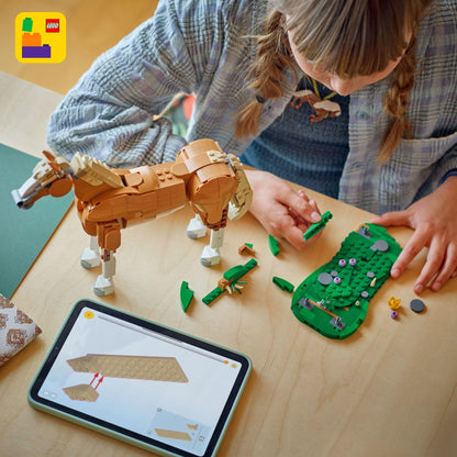 LEGO Creator 3 in 1 Beautiful Horse Building Toy for Kids - Building Blocks & Learning Toy for Girls & Boys, Ages 9+, Create a Horse, Bear, or Deer Toy with 1 Set - Gift for Birthdays - 31166