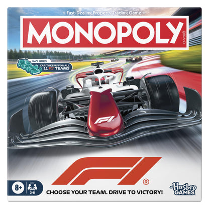 Monopoly F1 Edition Board Game | Officially Licensed Formula 1 Game | Family Games for Kids, Teens and Adults | 2-6 Players | 45 Mins. | Ages 8+ (English) Monopoly