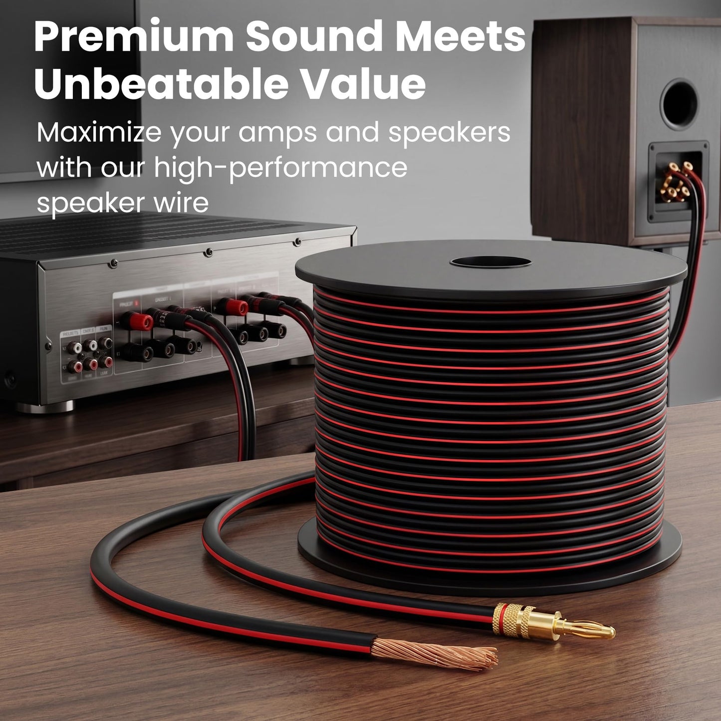GEARit 14 Gauge Speaker Wire 100FT,14/2 Speaker Cable for Home & Car Audio 🍁 All In One Marketplace Canada