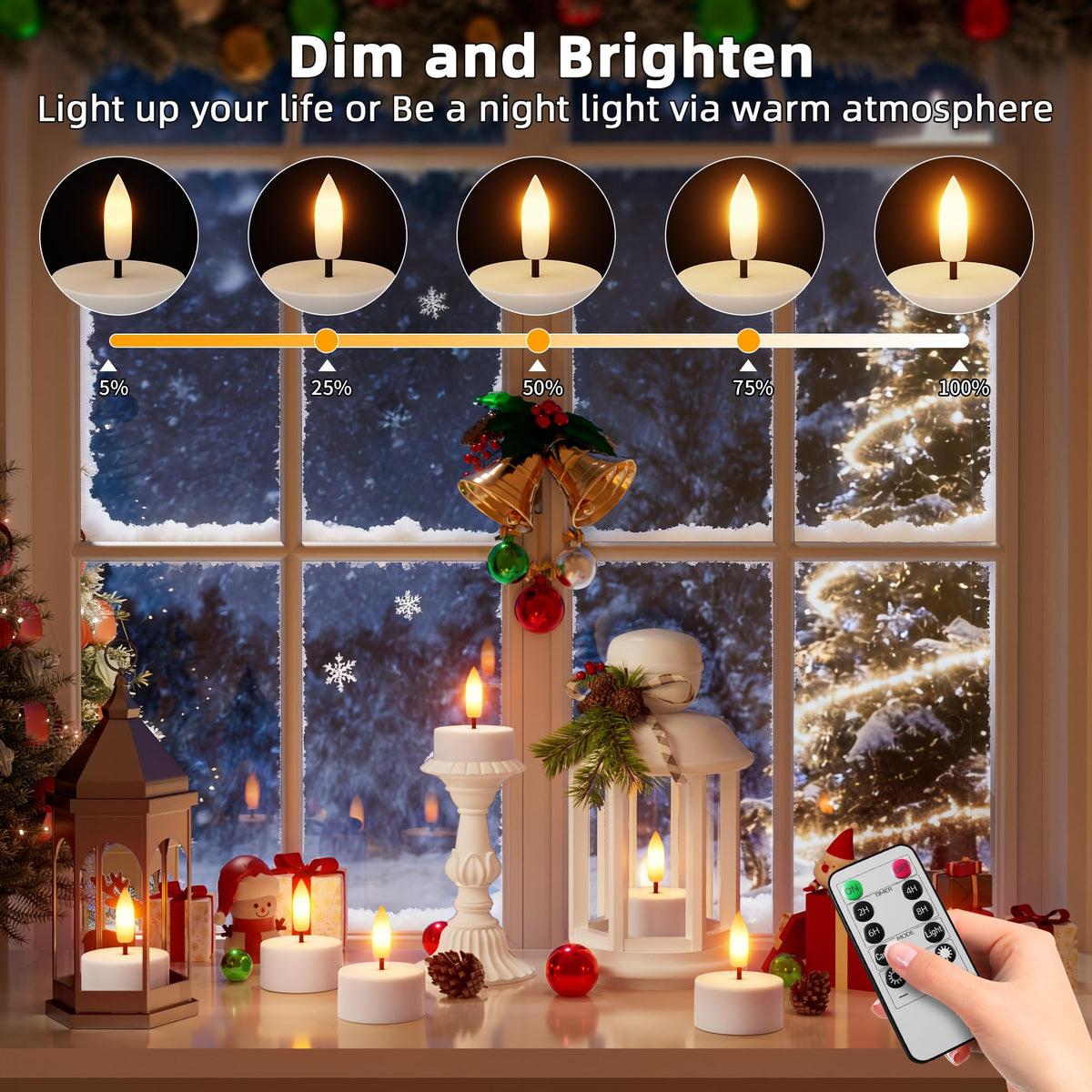 Rechargeable Flameless Tea Lights Candle with Charging Station Remote 12Pcs 🍁 All In One Marketplace Canada
