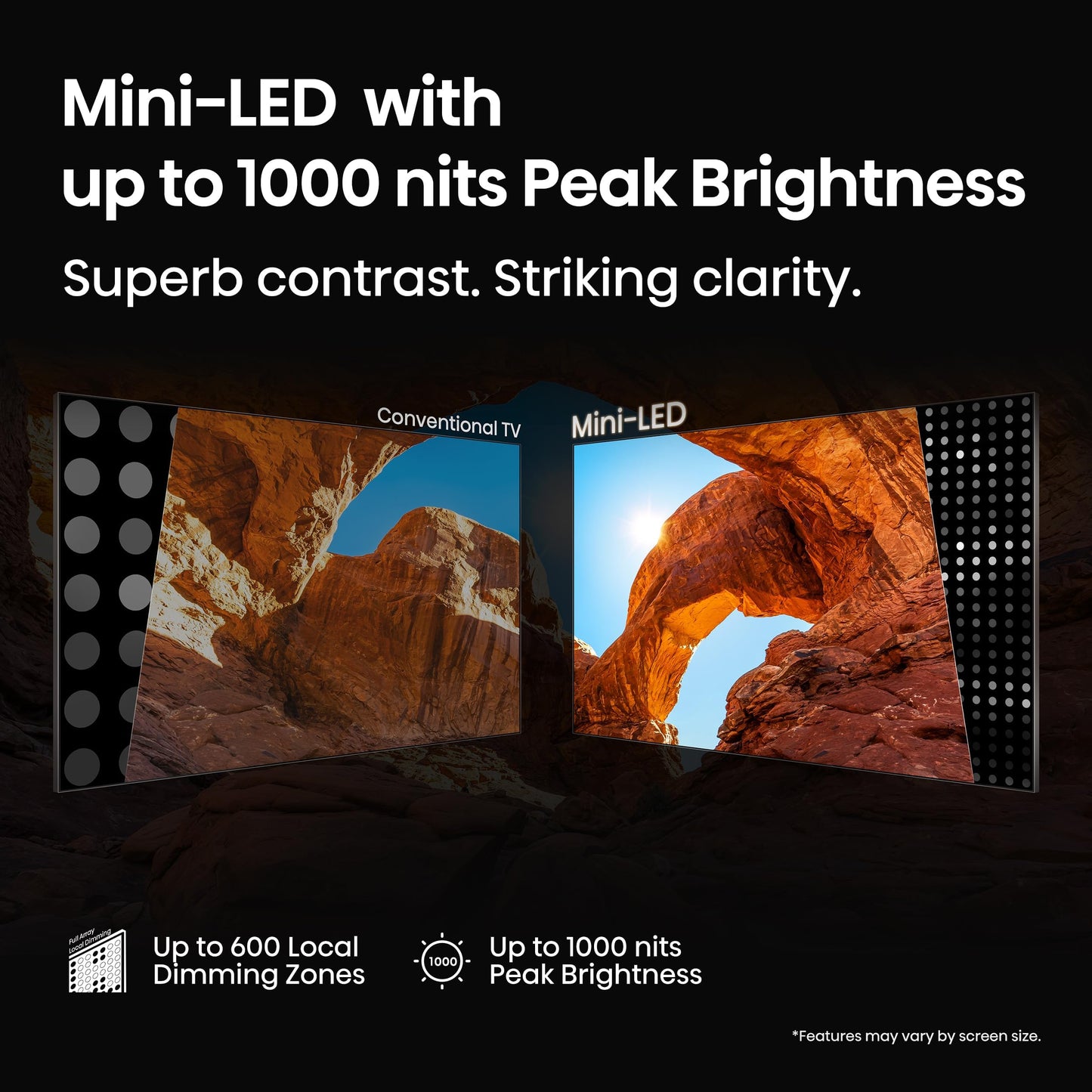Hisense 55U68QF - 55" 4K UHD Best Value Mini-LED Smart Gaming Fire TV, QLED, Native 144Hz, Motion Rate 480, Dolby Vision IQ, Dolby Atmos, Game Mode Pro, Alexa Built in (2025 Model) Hisense